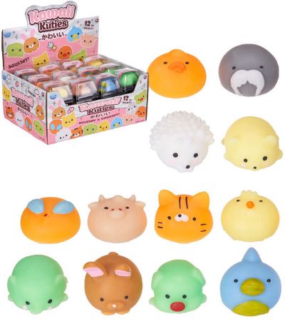 36x Kawaii Squishy Mochi Cutie Animals In Counter Display | 65862