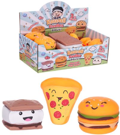 12x Kawaii Squishy Squeezy Fast Food In Counter Display Unit