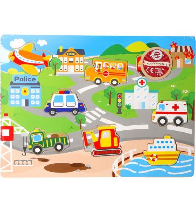 Wooden Classics  - Wooden Vehicle Puzzle | 65917 pad