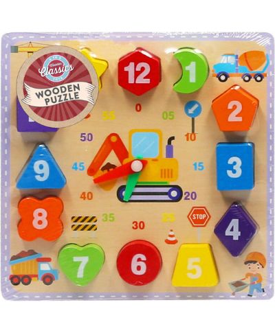 Wooden Classics Wooden Puzzle Clock, by A to Z Toys | 65928