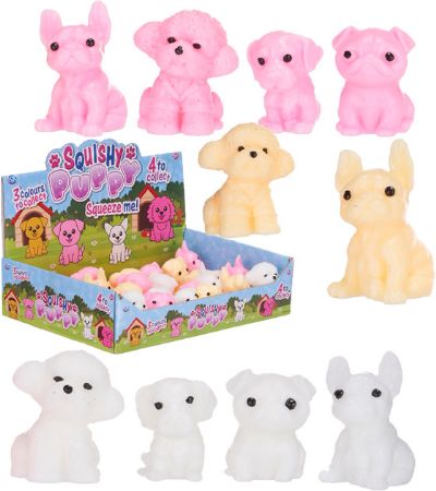 24x Squishy Puppy In Counter Display