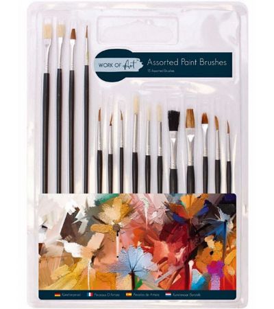Wholesale Art Paint Brushes | 15 Pack Assorted Sizes