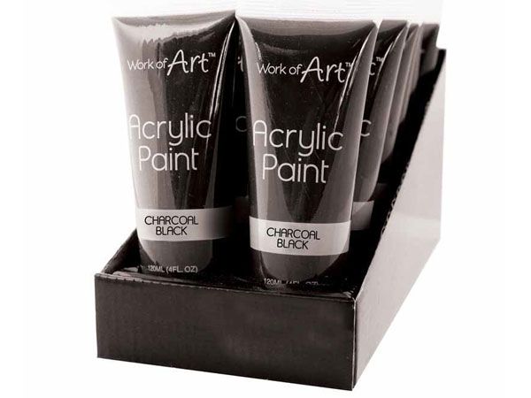 Wholesale acrylic paint | 120ml charcoal black