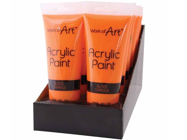 Work Of Art - 120ml Acrylic Paint, Blaze Orange | 6728