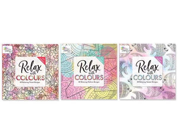 12 x Colour Therapy Colouring Books...Series 2 