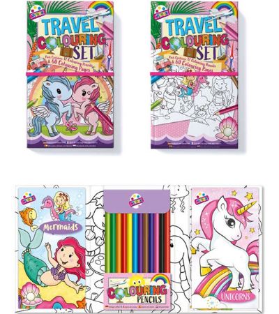 Artbox Girls Travel Colouring Set, Unicorns /Mermaids, Picked At Random