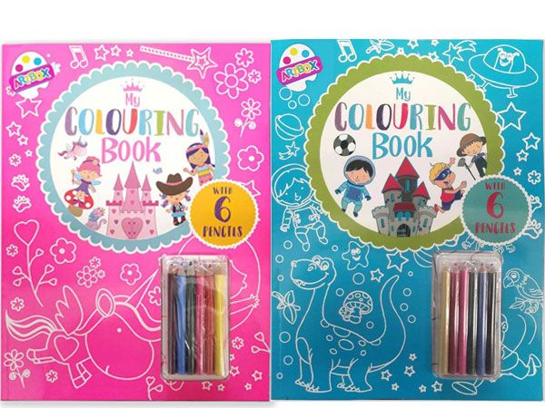 Art Box Colouring Book With Colouring Pencils - Assorted, Picked At Random