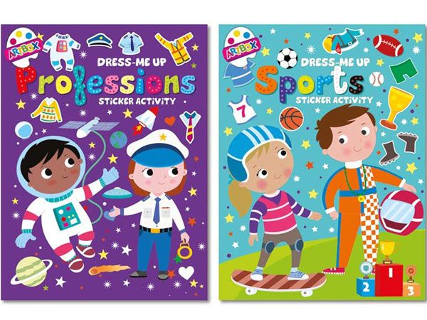 12x Art Box Dress Me Up Sports Sticker Activity Books 6924