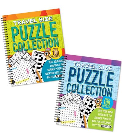 12x Travel Size Puzzle Collection Book, Spiral Bound