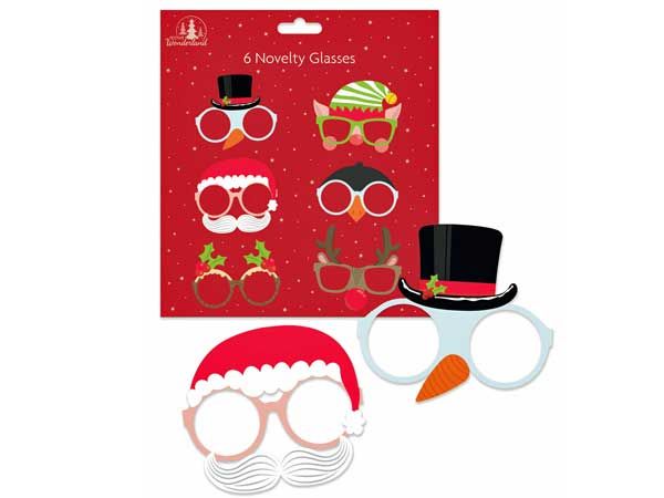 Festive Wonderland 6Pack Fun Christmas Board Glasses