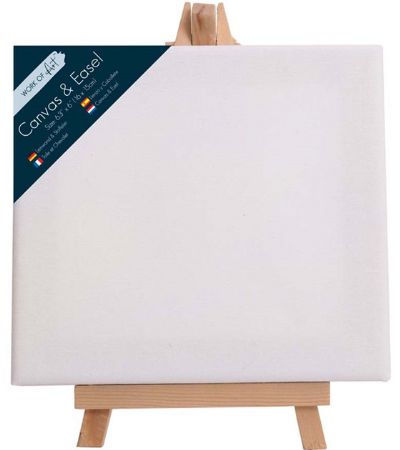 Work Of Art Mini Canvas On Wooden Easel