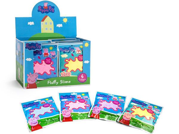 24x Peppa Pig Pastel Fluffy Slime In Pastel Colours With Hidden Character | 85-0010