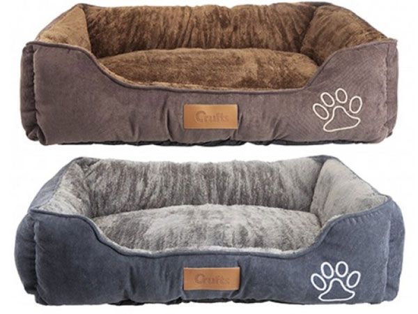Crufts Large Corduroy Micro Plush Bolster Bed - Assorted Picked At Random
