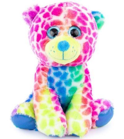 28cm Colourful Leopard Plushie Soft Toy | AMZ-1365