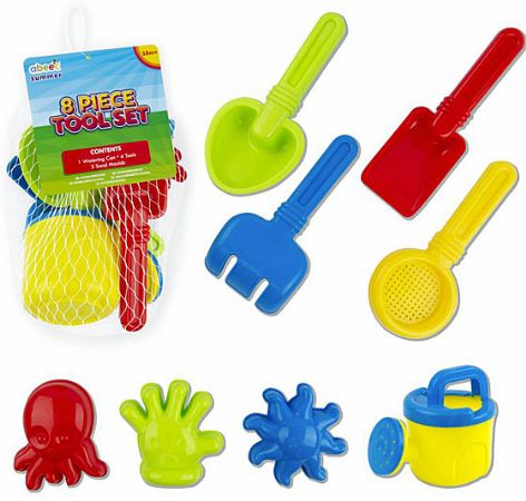 8 Piece Sand Tool Play Set | AMZ-1463