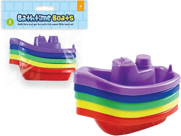 5 Pack Bath Time Boats | Cheap Kids Toys | Bulk Buy