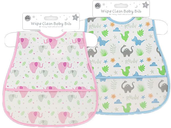 123 Baby - Wipe Clean Baby Bib, Assorted Picked At Random