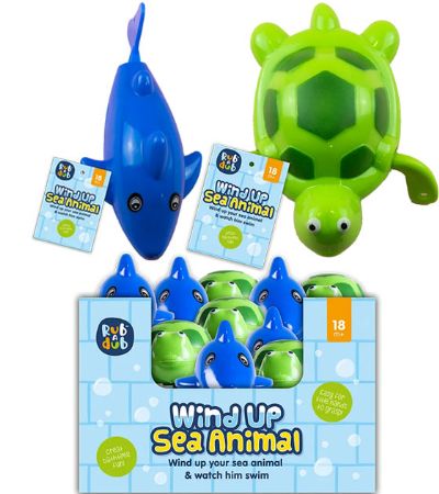 24x Rub A Dub - Assorted Sealife Wind Up Bath Toys | BAB6147