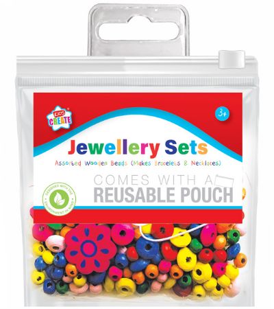 Kids Create Wooden Bead Jewellery Set