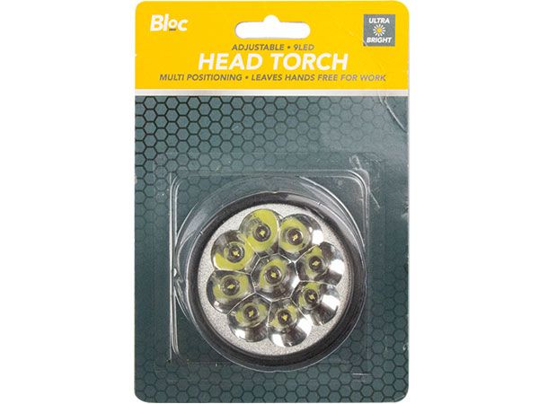 Bloc - Adjustable 9 LED Head Torch