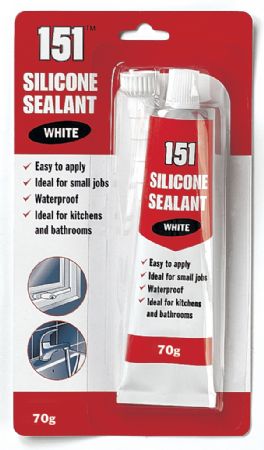 Multipurpose White Silicone Sealant Tube, by 151 Products