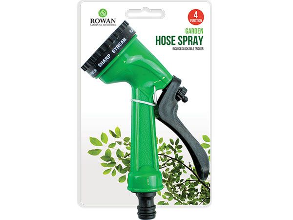 Rowan 4 Function Garden Hose Spray Attachment