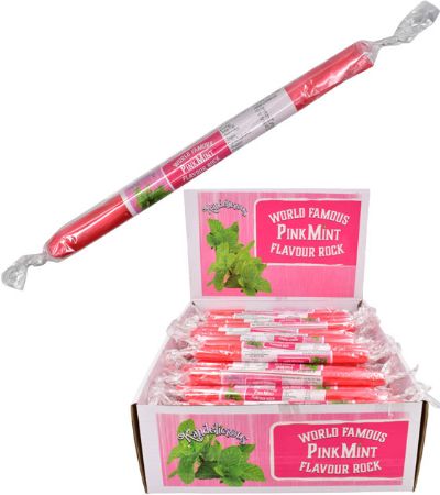 Wholesale Sticks Of Rock | Pink Mint Flavoured Rock