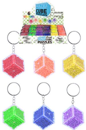 24x Maze Cube Keychain Puzzles | K65313