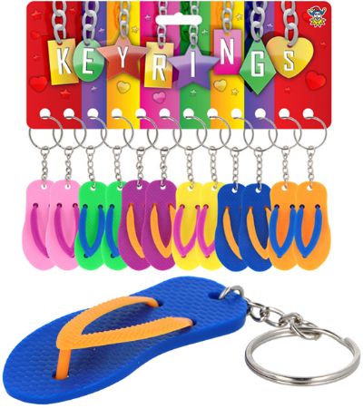12x Flip Flop Keychains