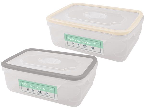 Cooke and Miller Clip Lock Food Container, 850ml, Assorted Picked At Random
