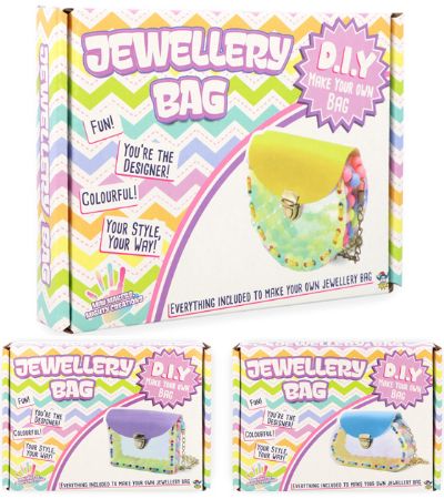Craft Kit Make Your Own Jewellery Bag..Assorted Designs