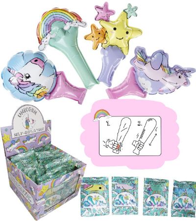 48x Self Inflating Foil Balloons - Unicorn | LG8433