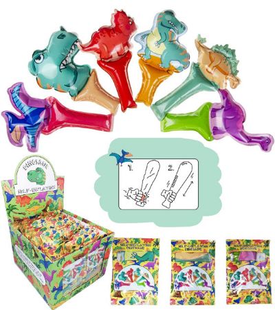 48x Self Inflating Foil Balloons - Dinosaur