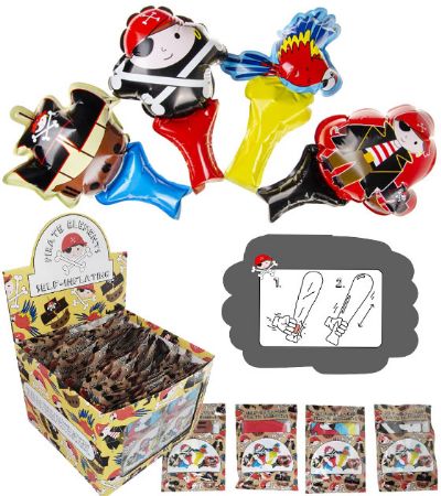 48x Self Inflating Foil Balloons - Pirate | LG8435