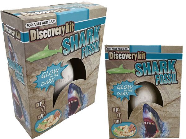 Discovery Shark Fossil Dig Out Kit With Glow In The Dark Shark