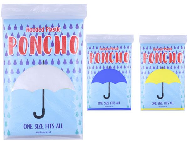 Adult Lightweight Poncho, Assorted Picked At Random