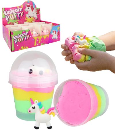 12x 3-Tone Bouncing Putty Tub With Unicorn