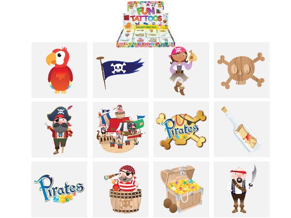 48x 12pk (576) Pirate Tattoos | N51040