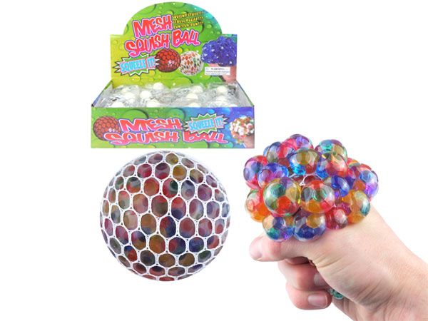 Wholesale Mesh Squeeze Ball With Beads | Squishy Toys