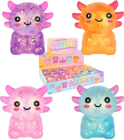 12x Axolotl Squeeze Toy With Sugar/Maltose Filling