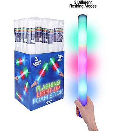 24x 47cm Light Up Flashing Foam Stick In Display Unit..  NOT A TOY | N99448