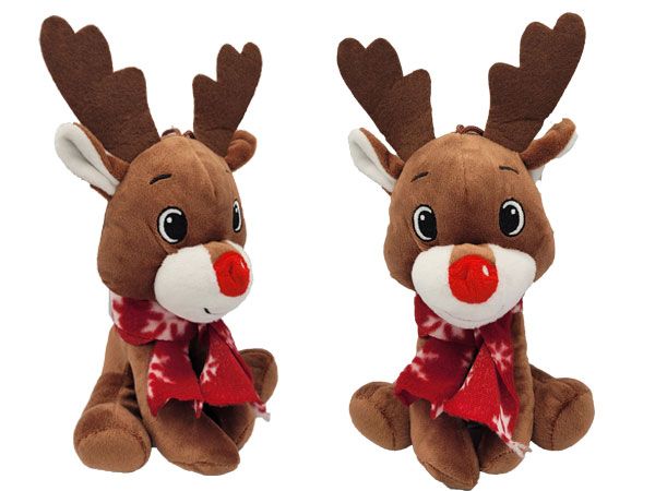 Wholesale Christmas Soft Toys | Reindeer With Scarf