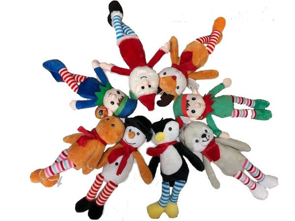 Christmas Dangly Legs Soft Toy, Assorted Picked At Random