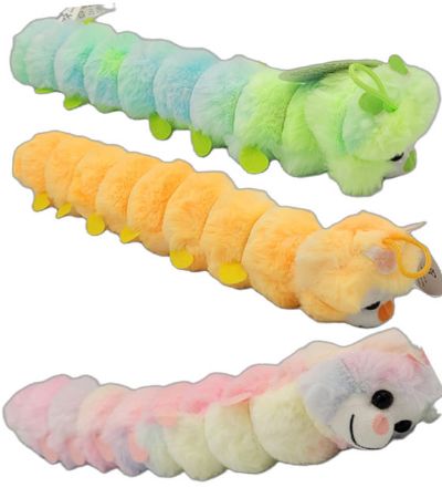 33cm Coloured Caterpillar Plush Soft Toy...Assorted Colours | NP0510A