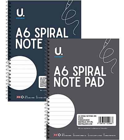 A6 Spiral Note Pad | Wholesale Stationery Supplies
