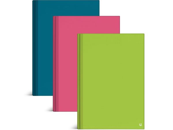 12x A5 Hardback Notebooks In Assorted Colours, by U. Stationery