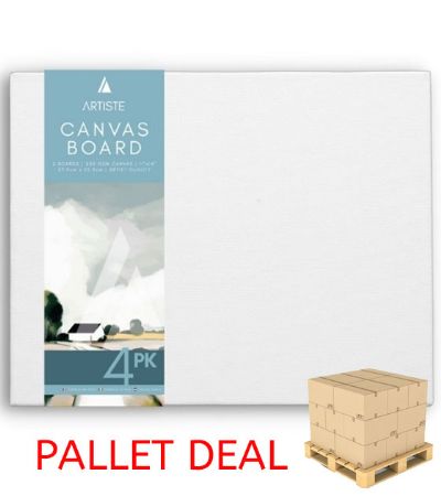 Pallet Of 240x Packs Of Artiste - 4 Pack Canvas Boards - 11'' x 14 '' (960x 