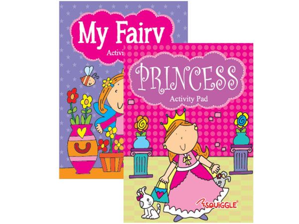 6x Squiggle A6 Princess & Fairy Activity Pad