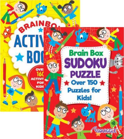 6x Squiggle A6 Brain Box Sudoku / Activity Book
