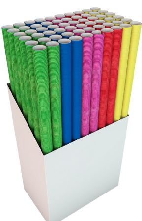 60 Rolls Of 3mtr Assorted Unicolour Giftwrap (MGW)